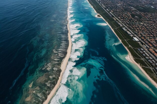 Oceano sulla spiaggia di Santa Monica