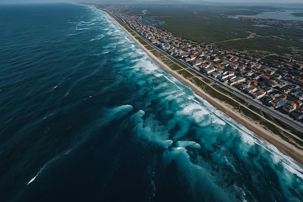 Oceano sulla spiaggia di Santa Monica