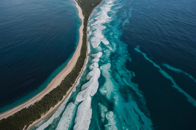 Oceano sulla spiaggia di Santa Monica