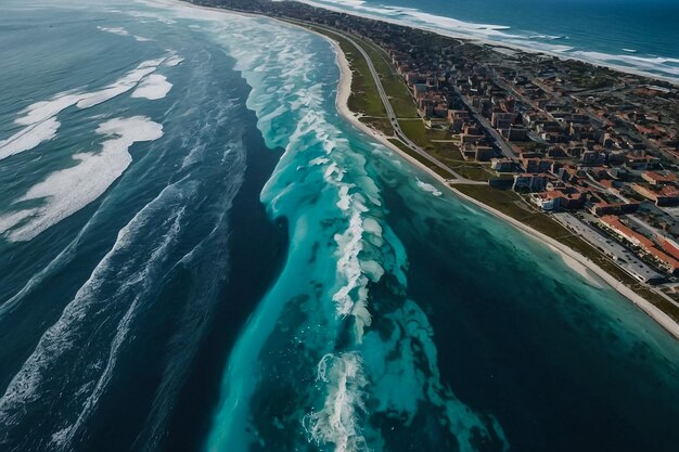 Oceano sulla spiaggia di Santa Monica