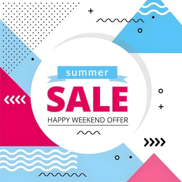 Offerta di fine settimana estiva - Design astratto geometrico