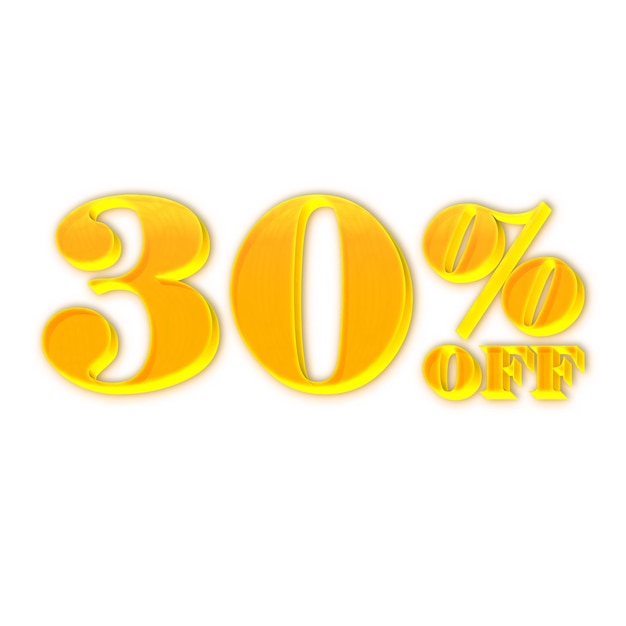 Offerte di sconto del 30% Tag con design in stile giallo