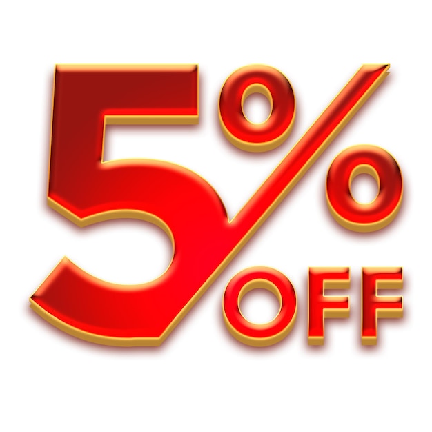 Offerte di sconto del 5% Tag con design rosso fruttato