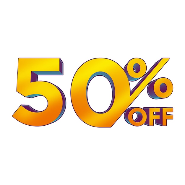 Offerte di sconto del 50% Tag con design in stile 3D