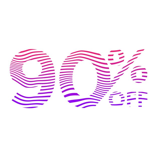 Offerte di sconto del 90% Tag con design a onde