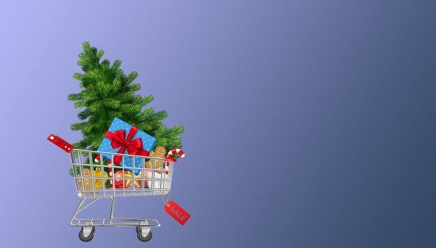 Offerte di sconto sulle vendite di Natale Concetto di shopping