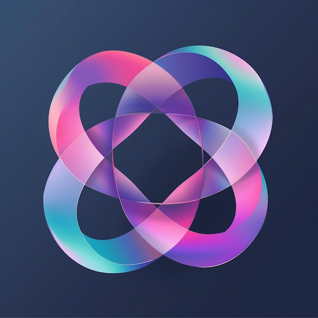 Oggetto 3D Un logo concettuale rendering 3D