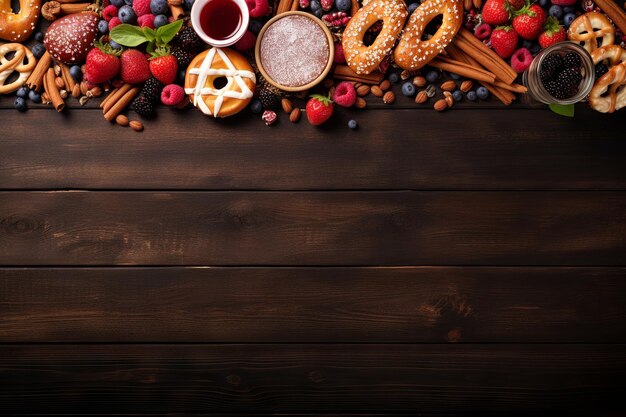 Oktoberfest gustosi snack alla birra del festival bavarese