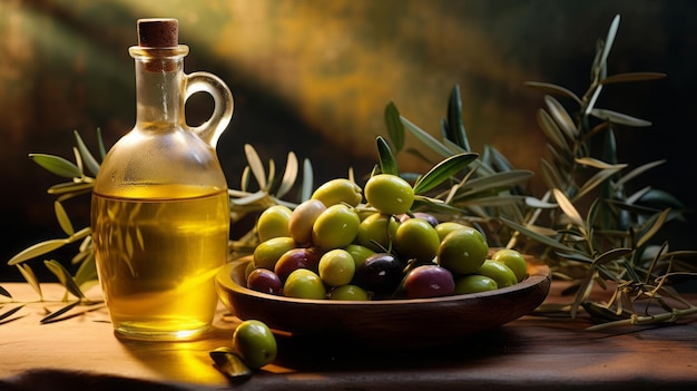 olio d'oliva in tavola