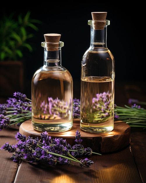 Olio essenziale di lavanda del Santuario profumato e fusione di fiori di lavanda