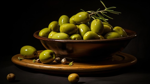 Olive verdi in olio d'oliva