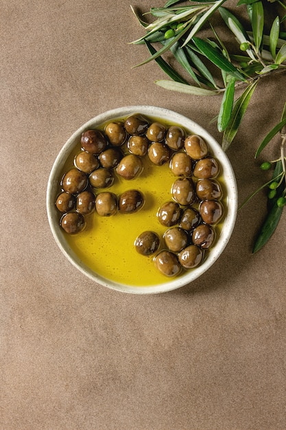 Olive verdi in olio d&#39;oliva