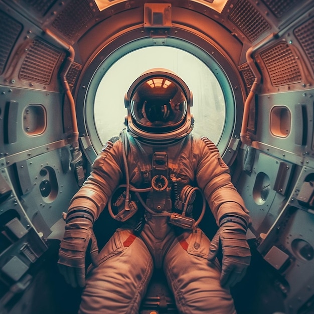 Oltre il cosmo un intrepido astronauta esplora un'aula nello spazio sfidando i confini dell'educazione