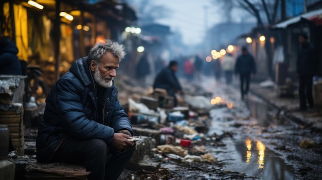 Oltre la desolazione La lotta per la povertà tra montagne di rifiuti IA generativa