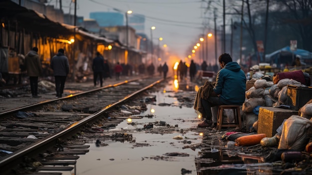 Oltre la desolazione La lotta per la povertà tra montagne di rifiuti IA generativa