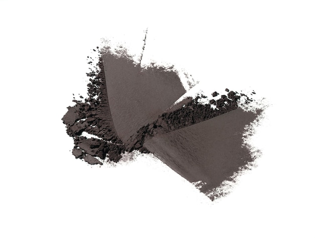 Ombra per gli occhi schiacciata isolata su bianco