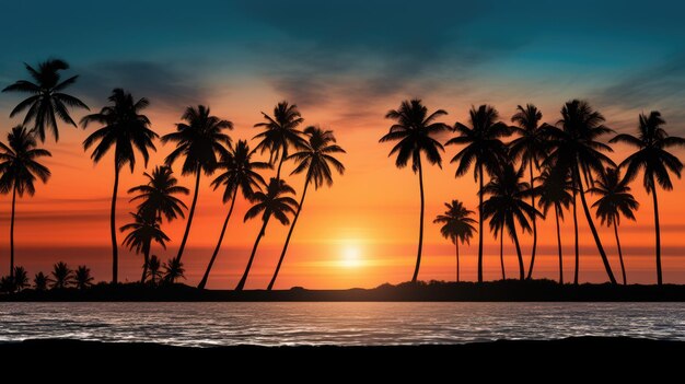 Ombre degli alberi di cocco della spiaggia