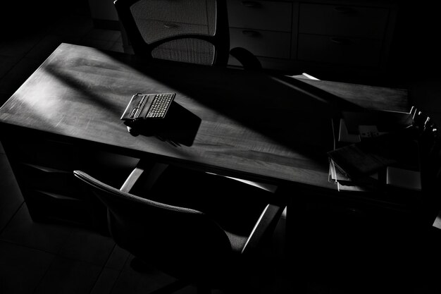 Ombre della produttività foto oscura dello spazio d'ufficio