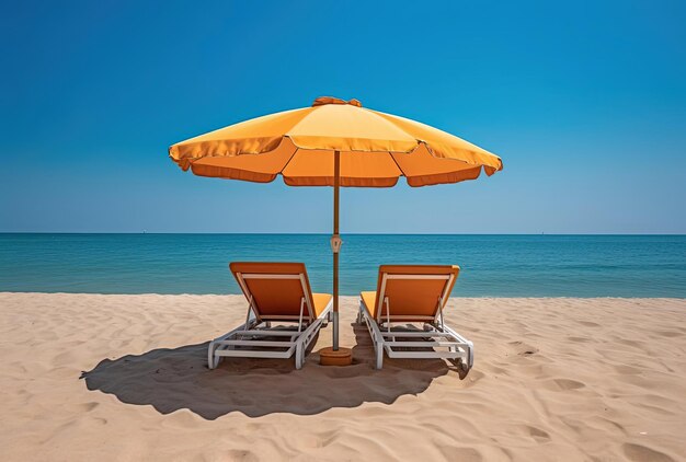 Ombrelloni e lettini in spiaggia