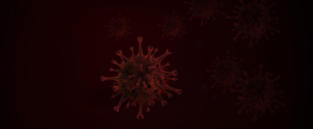 Omicron COVID19 variante Sud Africa nuova variante Coronavirus nuovo sfondo dell'illustrazione 3D