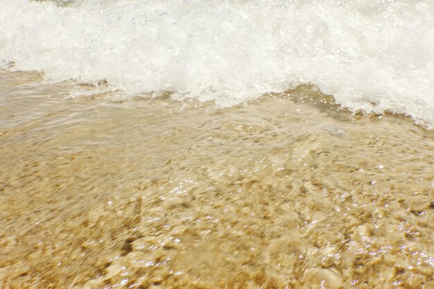 Onda dell'oceano blu sulla spiaggia sabbiosa Summer Background