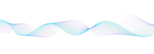 Onda musicale dinamica astratta Sfondo tecnologico Onda sonora vettoriale con linee
