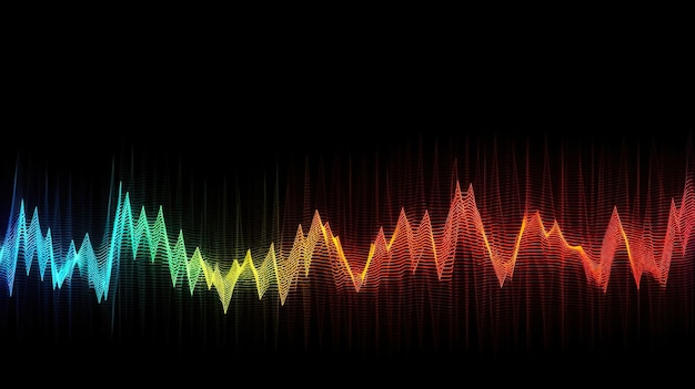 Onda sonora Colore brillante Generativo ai