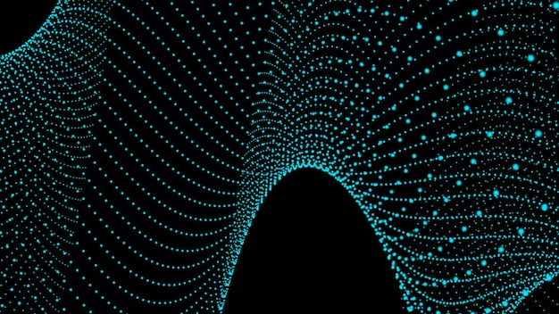 Ondata di particelle blu astratte