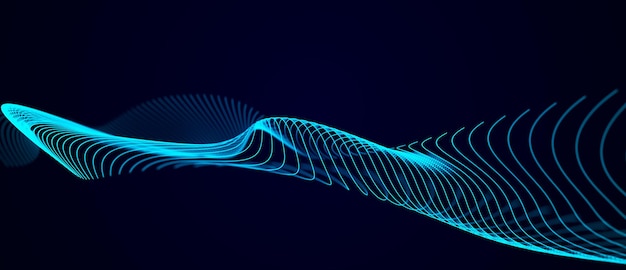 Ondata di punti e linee di intrecci Abstract background Struttura di connessione della rete