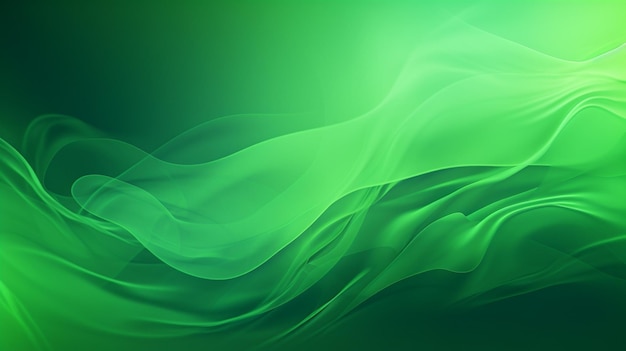 ondata verde astratta su uno sfondo verde con la luce verde