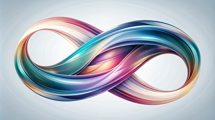 Ondate bianche astratte rendering 3D sullo sfondo futuristico