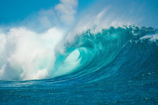 Ondate di surf e sfondo oceanico