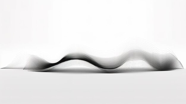 Ondate sonore grafiche in bianco e nero