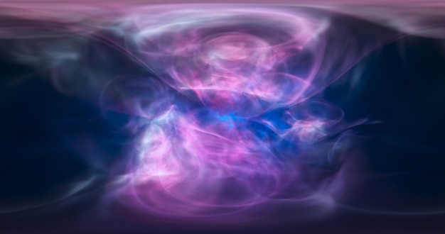 Onde astratte di energia incandescente iridescente magico vento galattico cosmico luminoso sfondo astratto