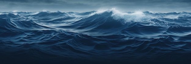 Onde dell'oceano scuro IA generativa