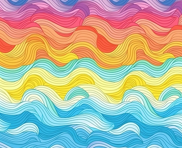 Onde di design pattern arcobaleno