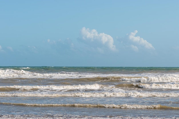 Onde in riva al mare senza persone