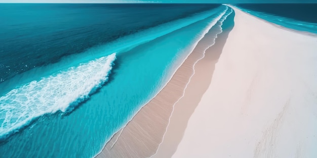 Onde su una bellissima spiaggia bianca