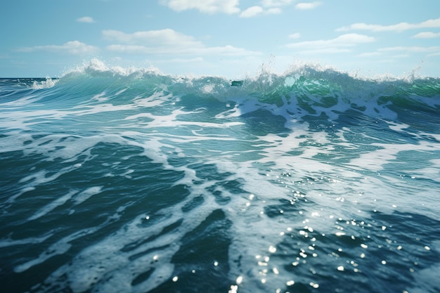 Onde sulla spiaggia in estate