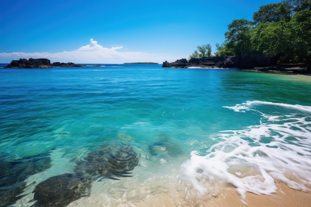 Onde tranquille, un'oasi rinfrescante di acqua blu