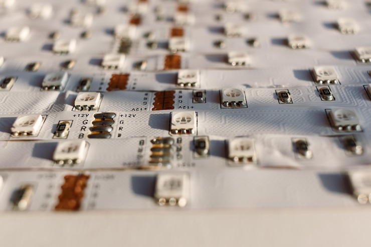 Photo open led panel leds closeup attaching drivers