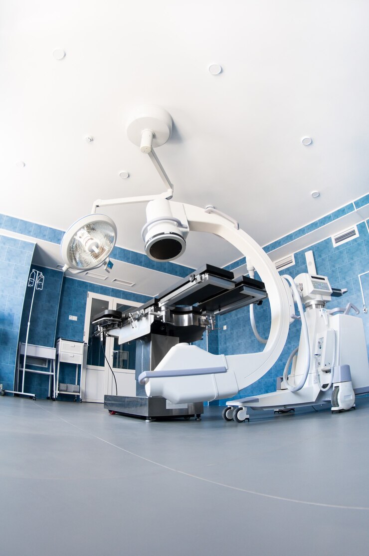 Operating room with X-ray medical scan.