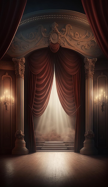 Opulent Theater Stage AI generativo