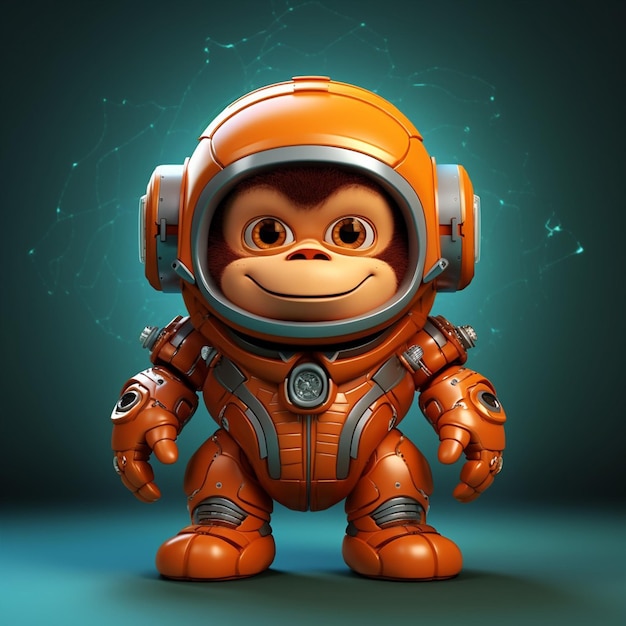 Orang utan che indossa il costume di astronauta