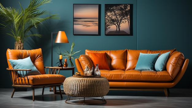 orange_and_teal_interior_design_living_rooom_natural