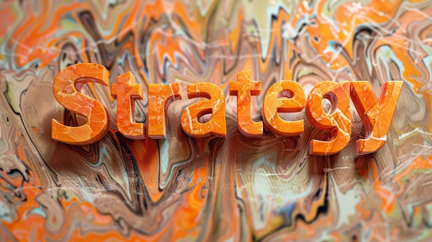 Orange Marble Planning and Tactic concept art poster