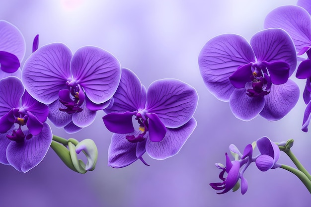 Orchidee viola su sfondo viola