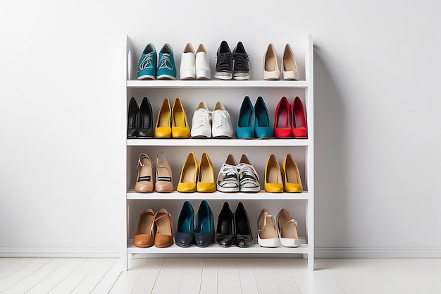 Organizzare in stile Mockup di scaffalature per scarpe