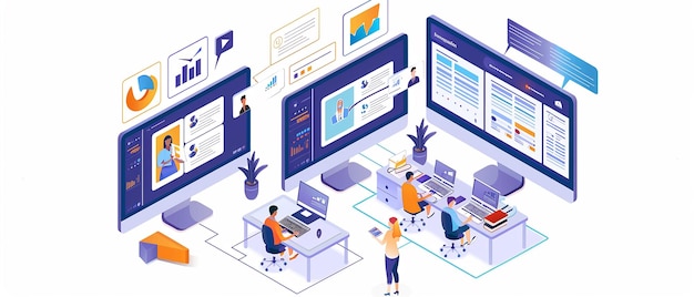 Organizzatore di eventi virtuali che organizza una conferenza online