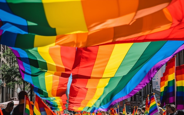 Orgoglio bandiera della comunità LGBT Mese e parata dell'orgoglio